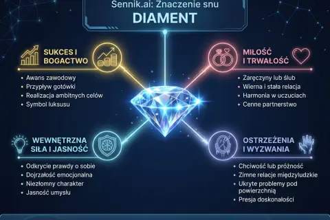 Diament symbolizuje sukces, miłość, wewnętrzną siłę i wyzwania. Jego diamentowe właściwości magiczne odzwierciedlają te aspekty życia.