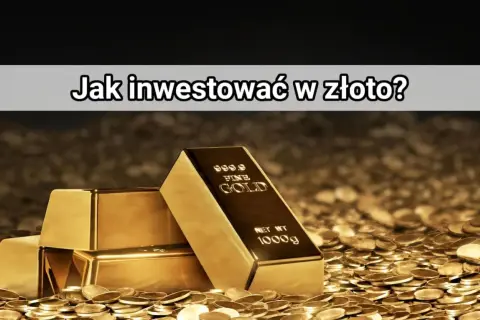 Sztabki złota i monety symbolizują mądrą inwestycję w złoto.
