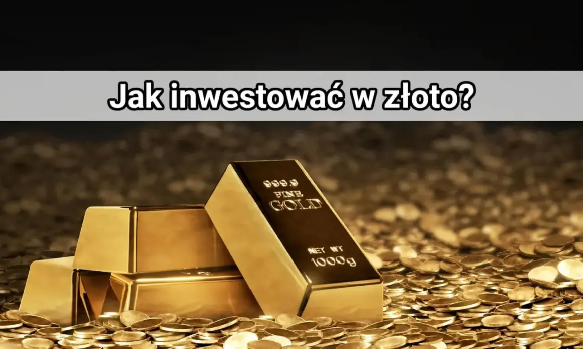Sztabki złota i monety symbolizują mądrą inwestycję w złoto.